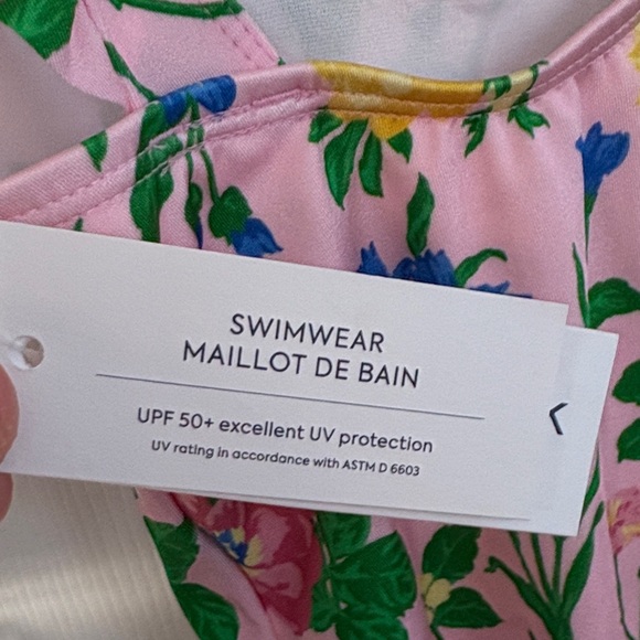 Janie And Jack Floral Ruffle Swimsuit - Picture 7 of 8